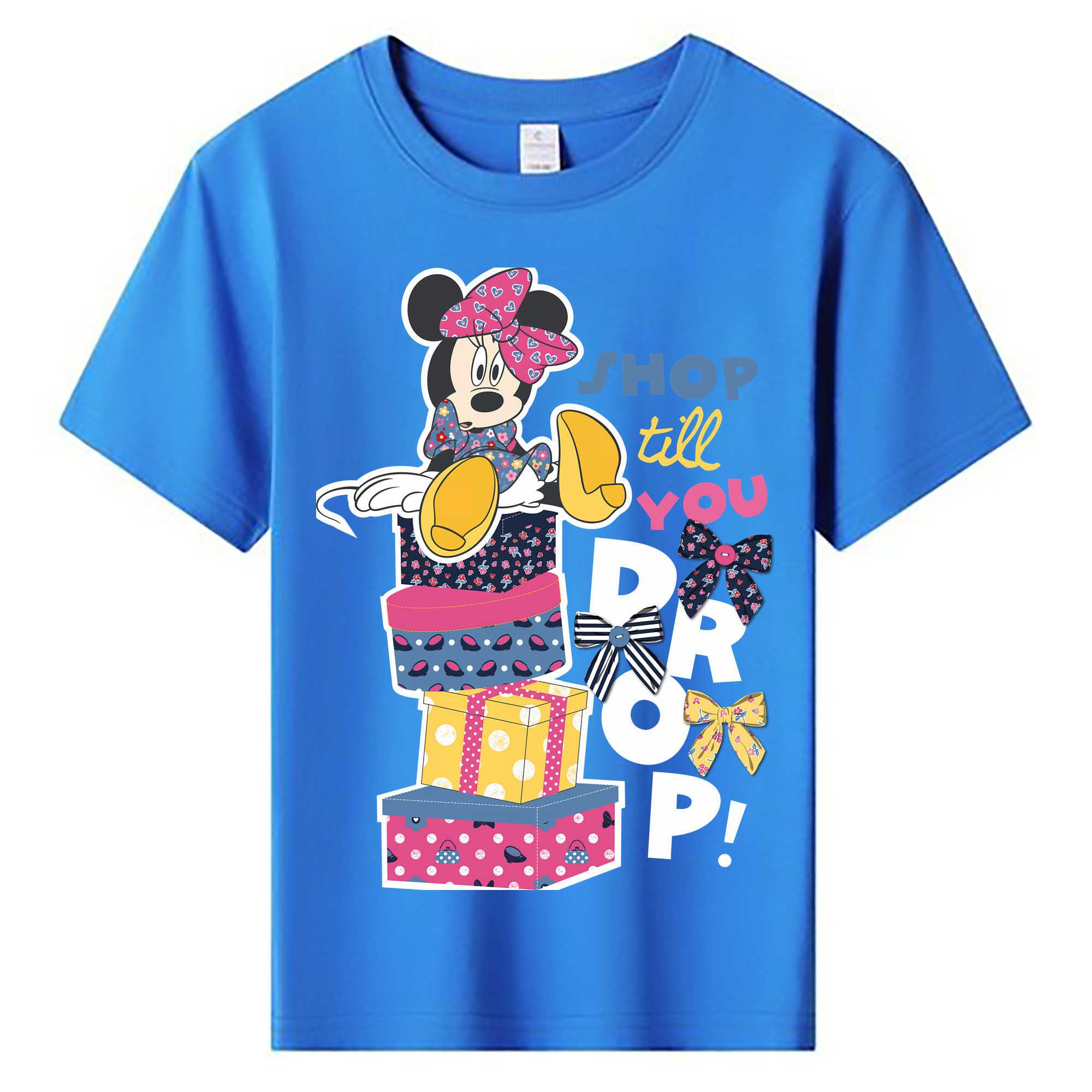ミッキーマウス Mickey Mouse 綿100％キッズTシャツ（フロントプリント）